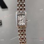 Copy Longines DolceVita Quartz Watches Stainless Steel with Square Diamonds